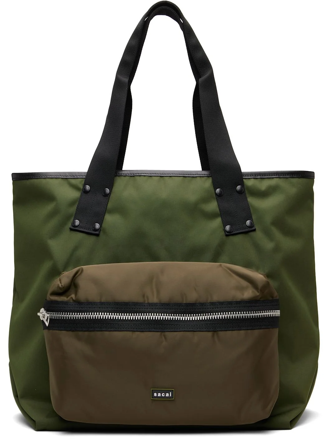 Khaki Large Pocket Tote - 1