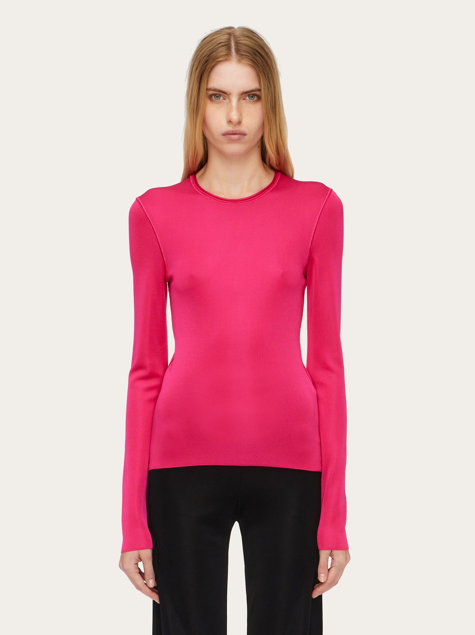 Long sleeved ribbed top - 2