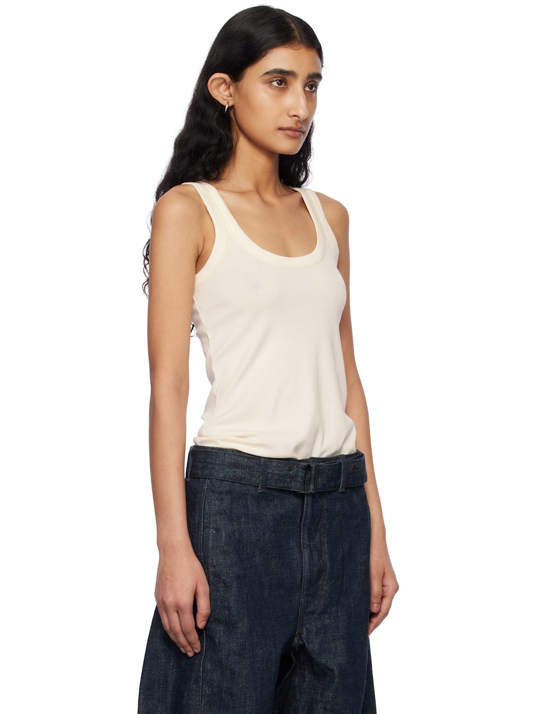Off-White Rib Tank Top - 2