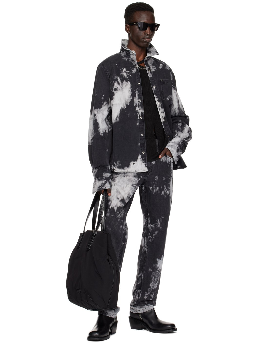 Black Tie-Dye Jeans - 4