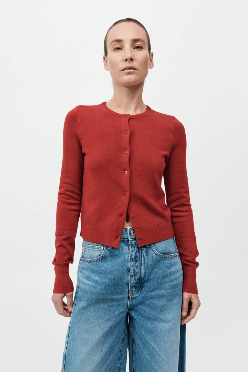 Classic Cardigan - Rosso - 2