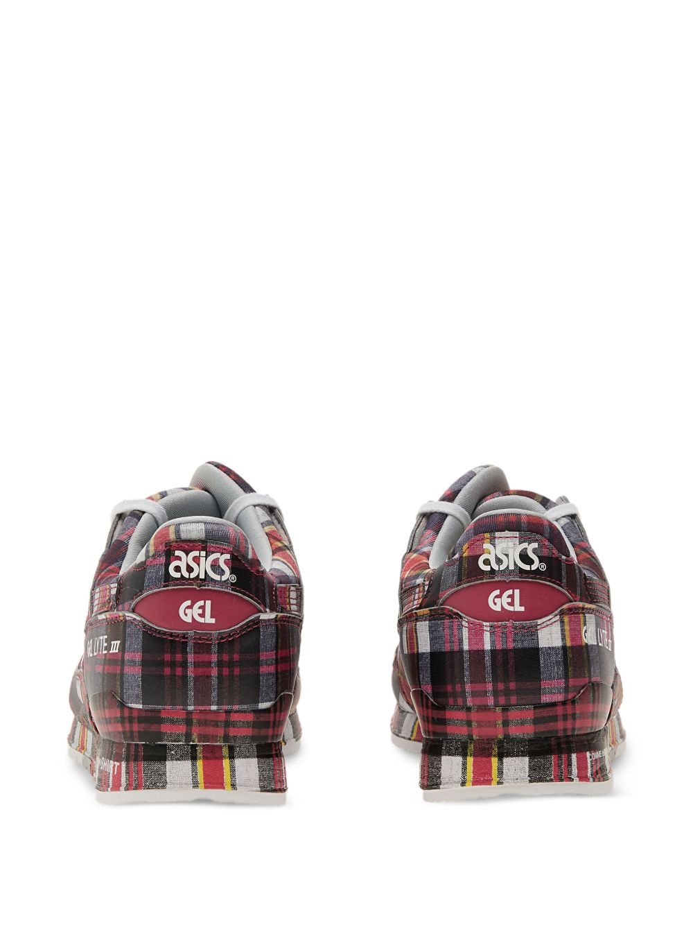 plaid-pattern sneakers - 3
