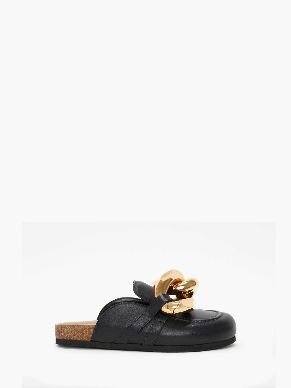 CHAIN LOAFER LEATHER MULES - 1