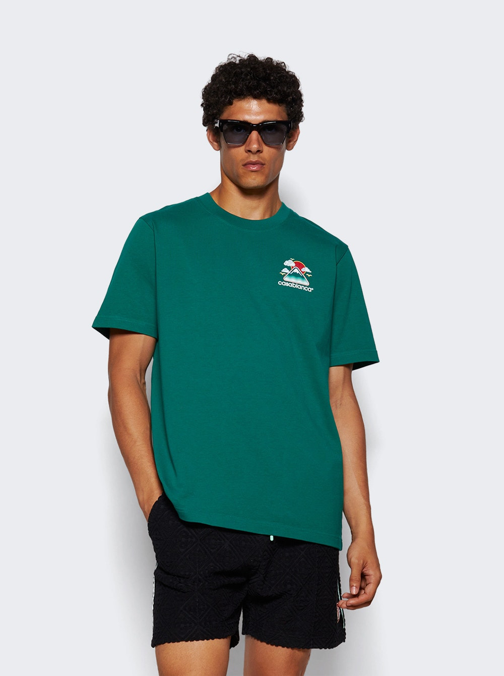 Montagne Ondulee Screen Printed Tee Green - 2