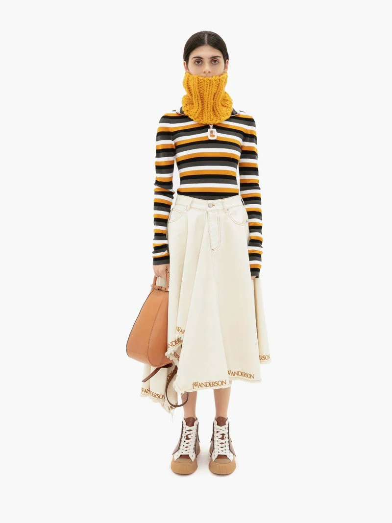 JW Anderson ASYMMETRIC LOGO HEM SKIRT outlook