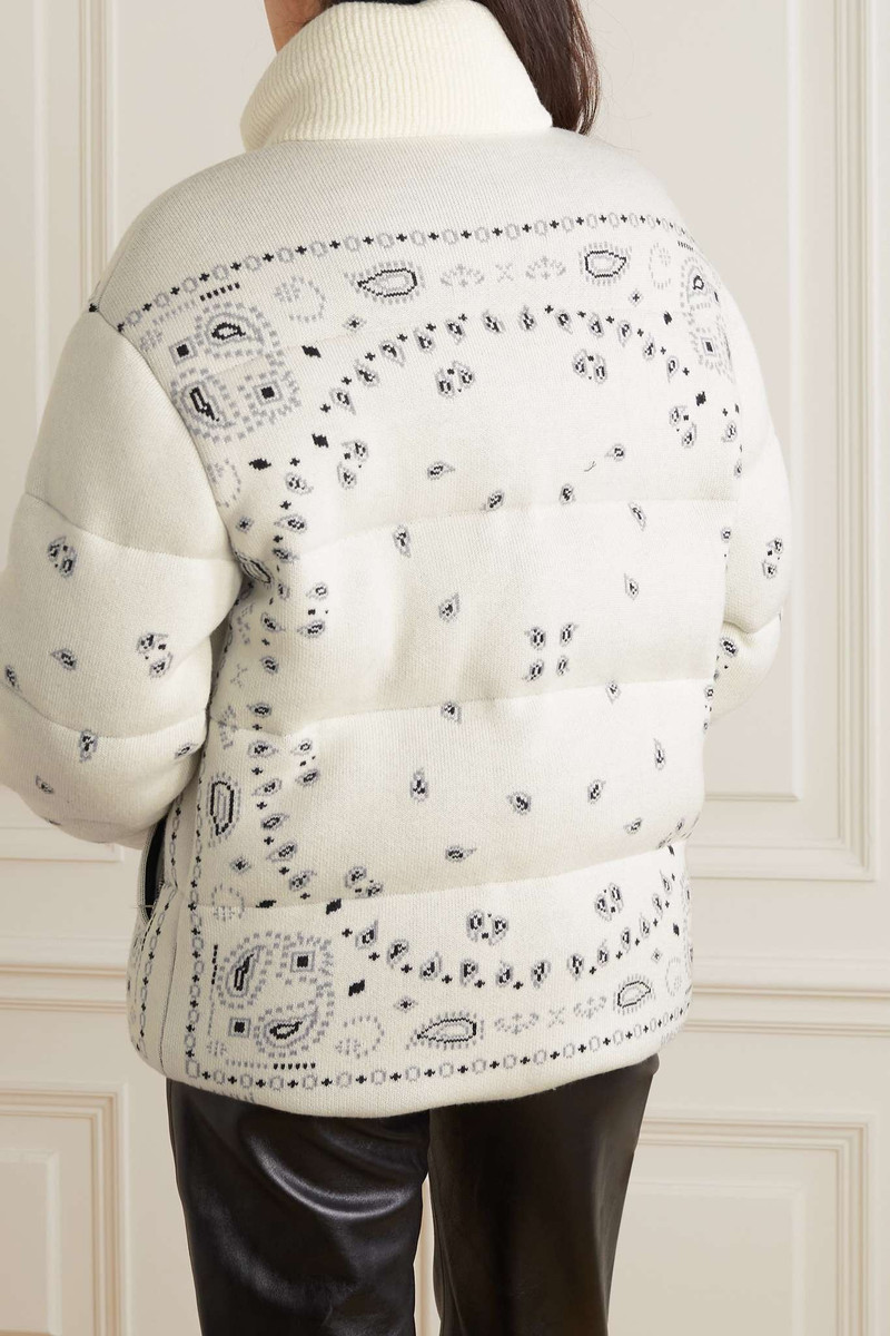 Bandana jacquard quilted wool down jacket 4