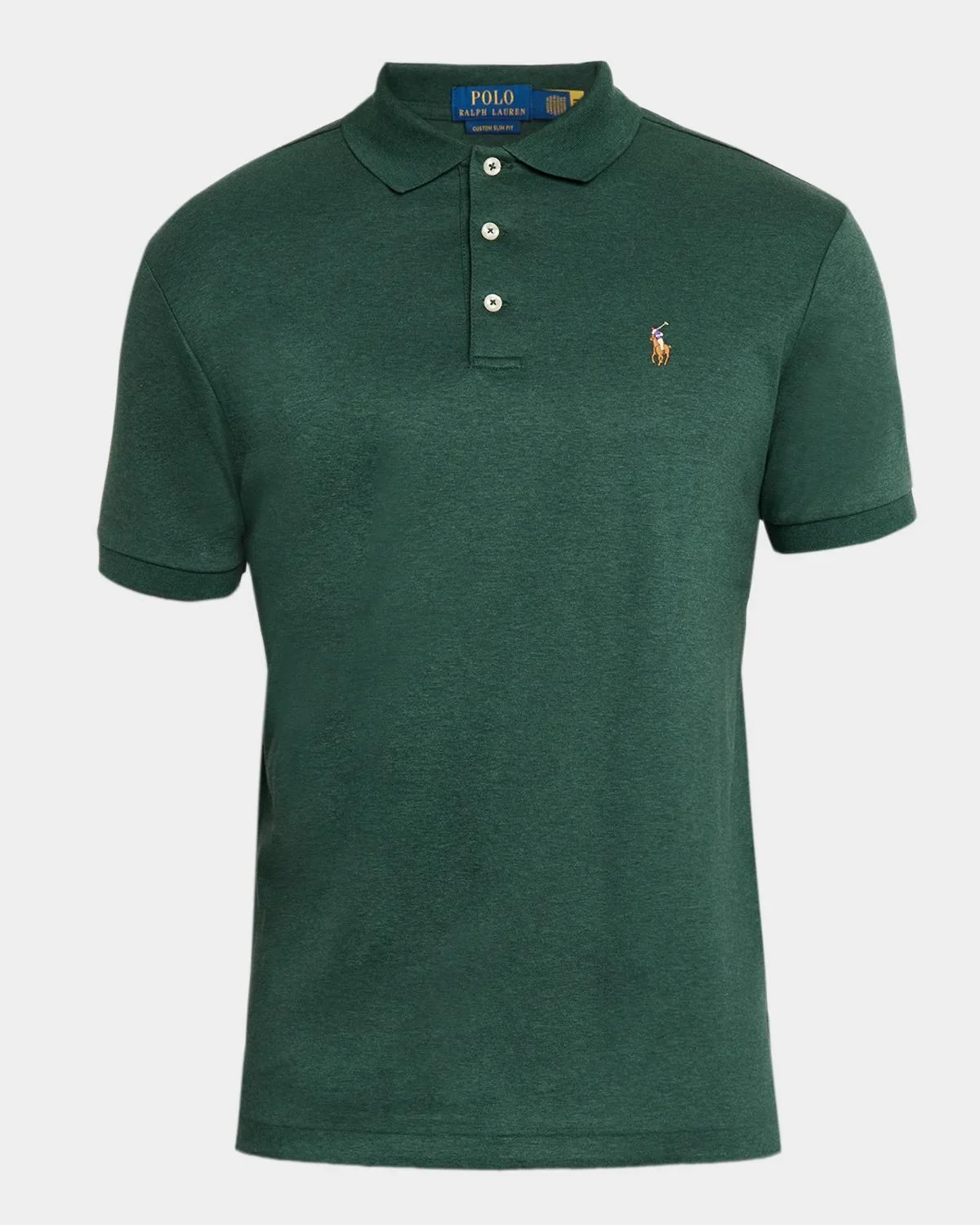 Men's Custom Slim Fit Big Pony Mesh Polo Shirt - 1