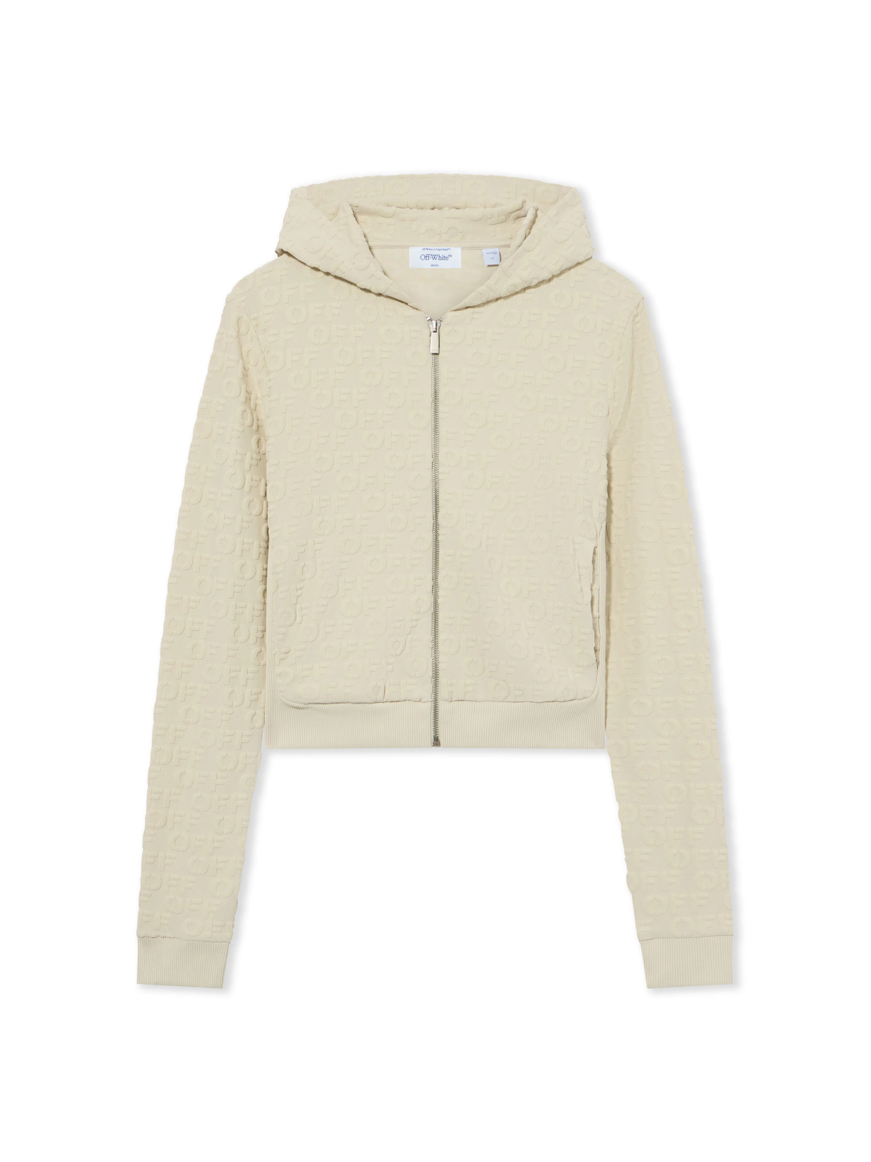 Terry Off Slim Zip-Up Hoodie - 1