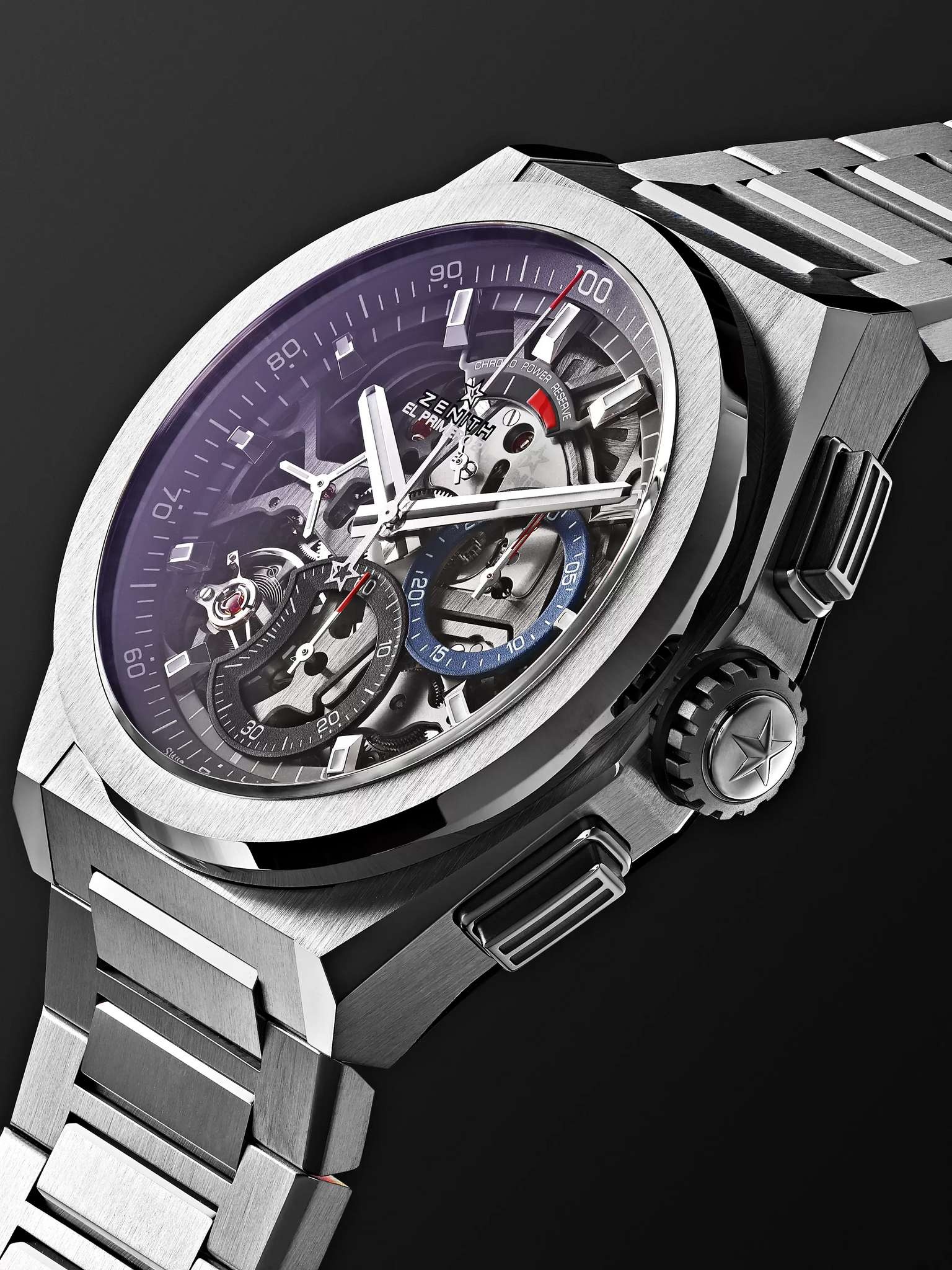 DEFY El Primero 21 Chronograph 44mm Brushed-Titanium Watch, Ref. No. 95.9000.9004/78.M9000 - 4