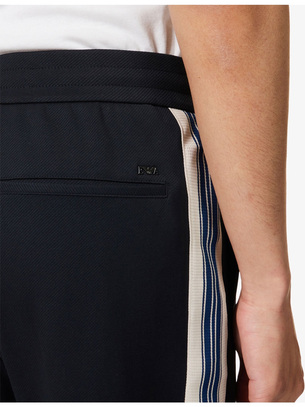 Striped Tape Relaxed-Fit Cotton Blend Trousers - 5