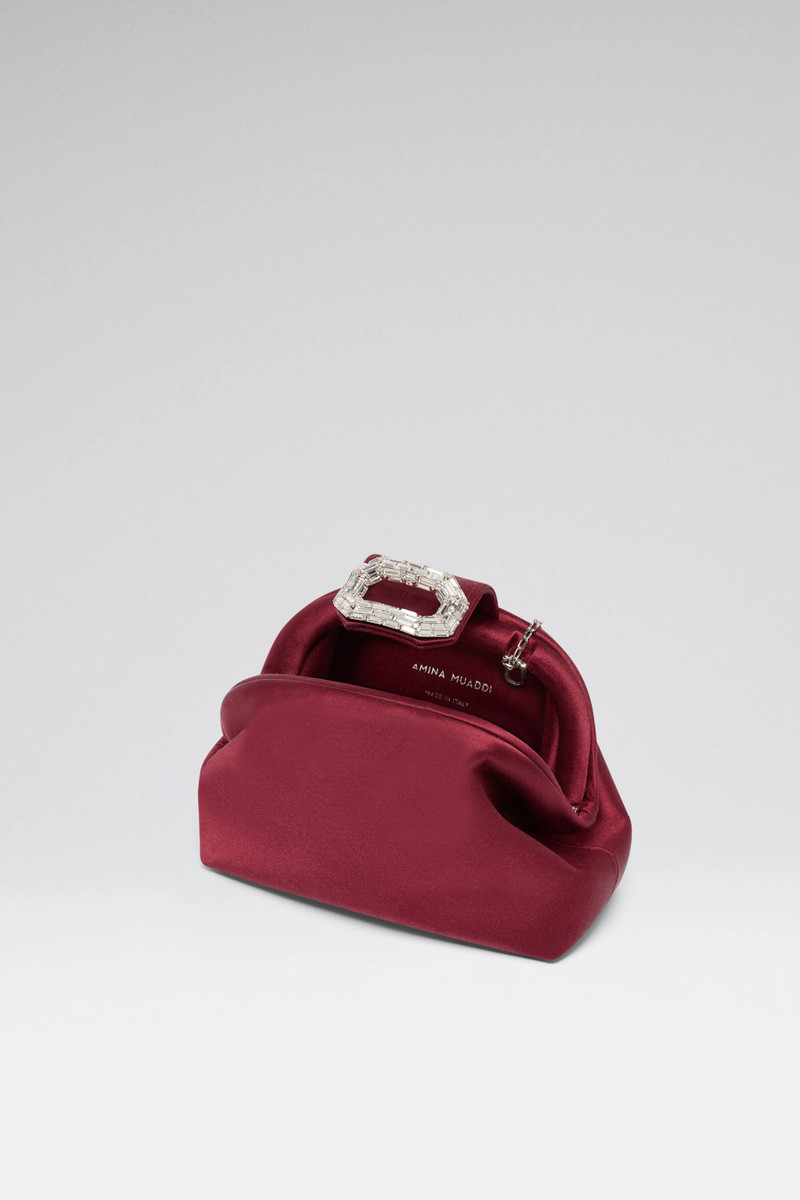 CAMELIA MICRO CLUTCH WINE SATIN 3