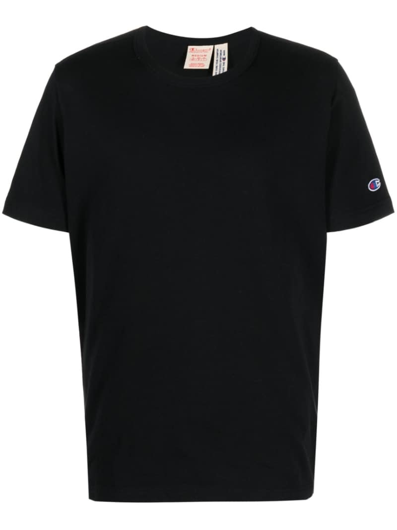logo-patch short-sleeve cotton T-shirt - 1