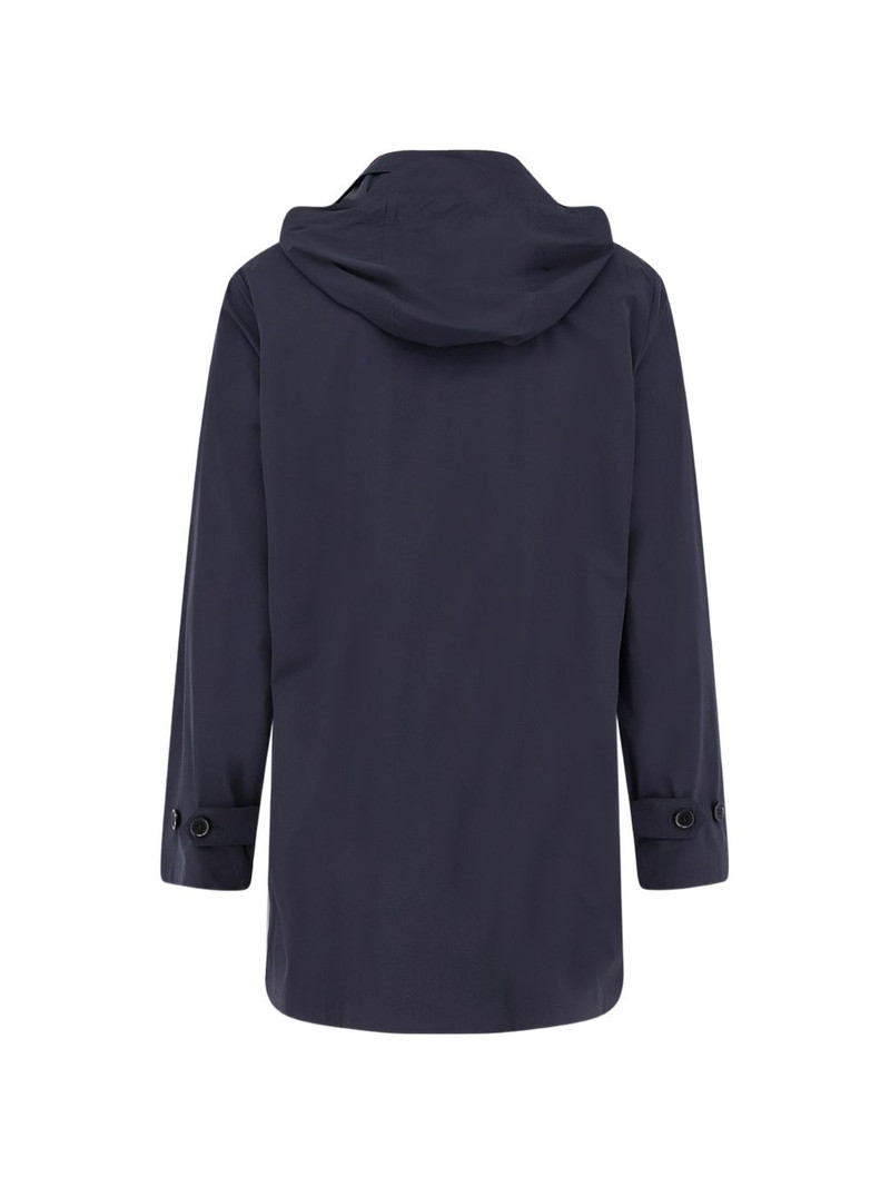 Aspesi removable-hood waterproof coat outlook