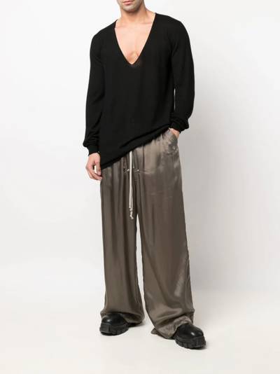 Rick Owens plunging V-neck fine-knit jumper outlook