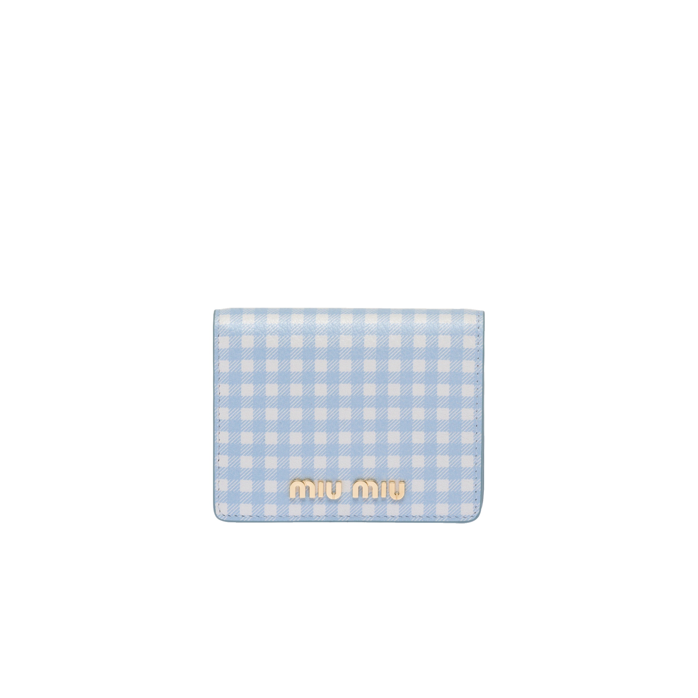Small printed Madras leather wallet - 1