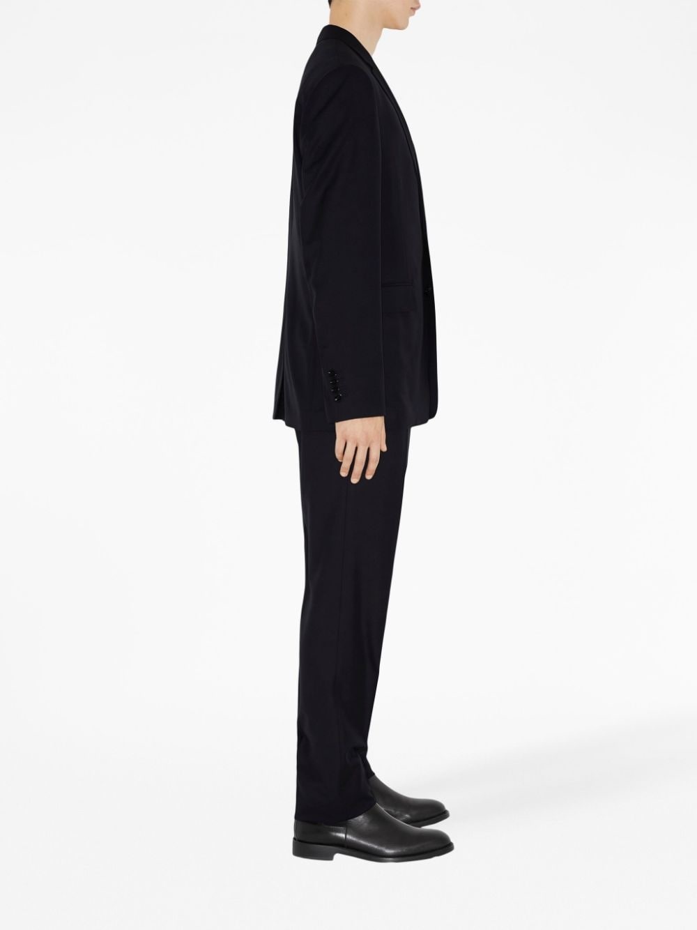 notched-collar single-breasted blazer - 3