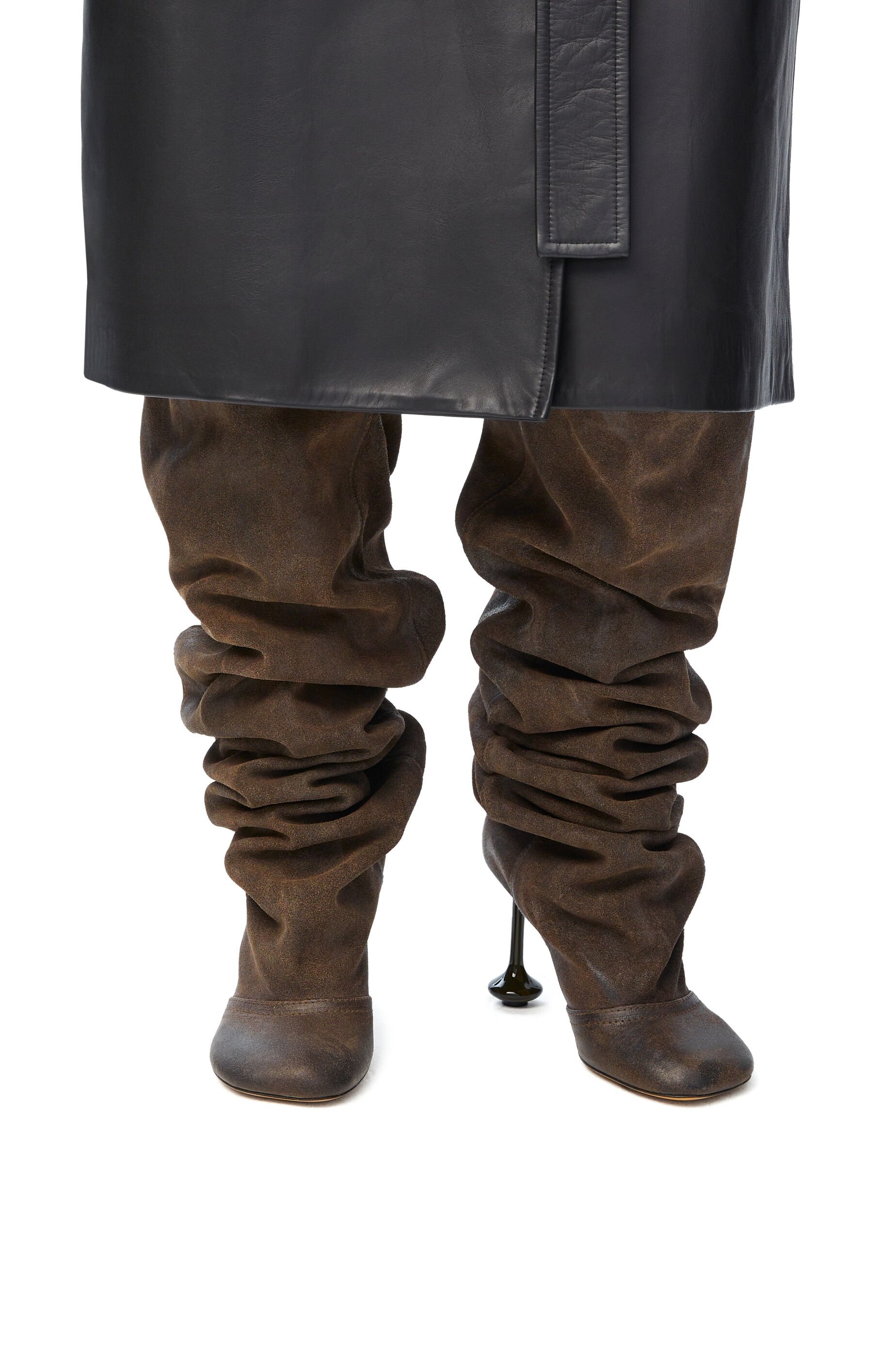 Toy over the knee boot in waxed suede - 2