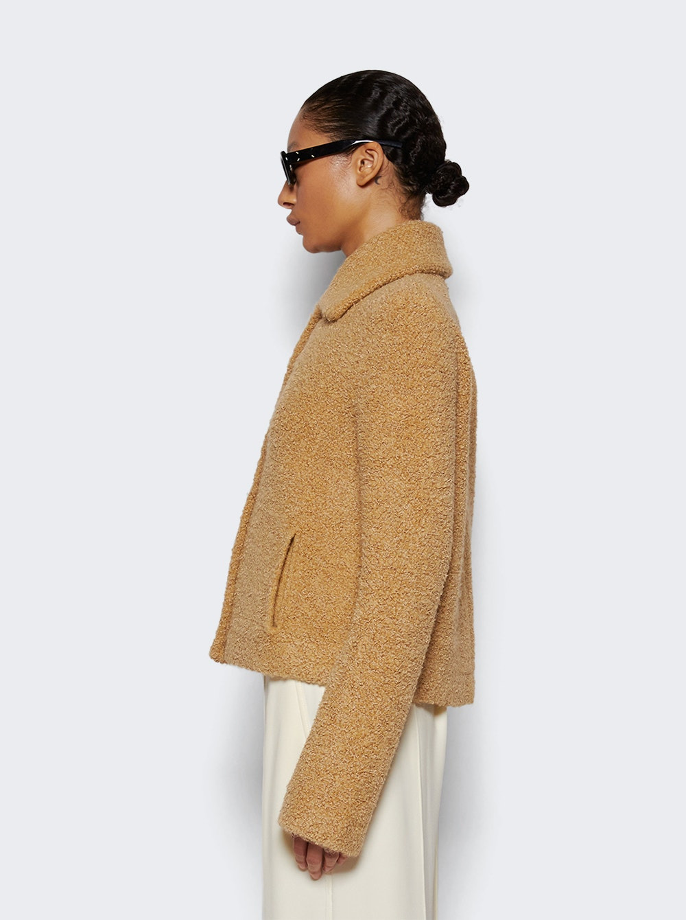Sylvie Jacket In Loop Boucle Knit Light Camel - 4
