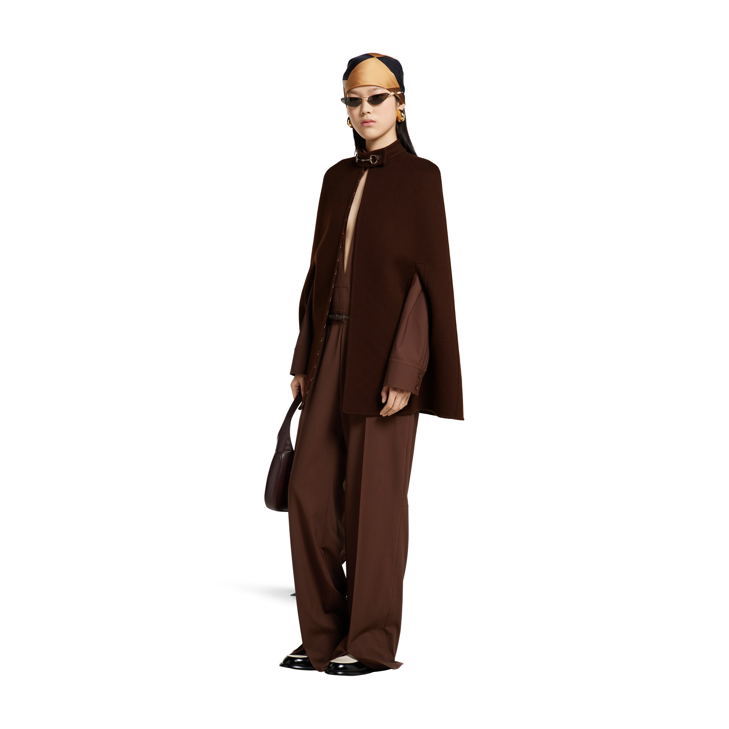 Silk wool cape with Horsebit - 2