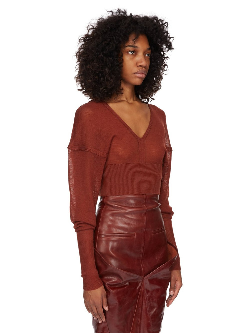 LS V fine-knit cropped jumper 2