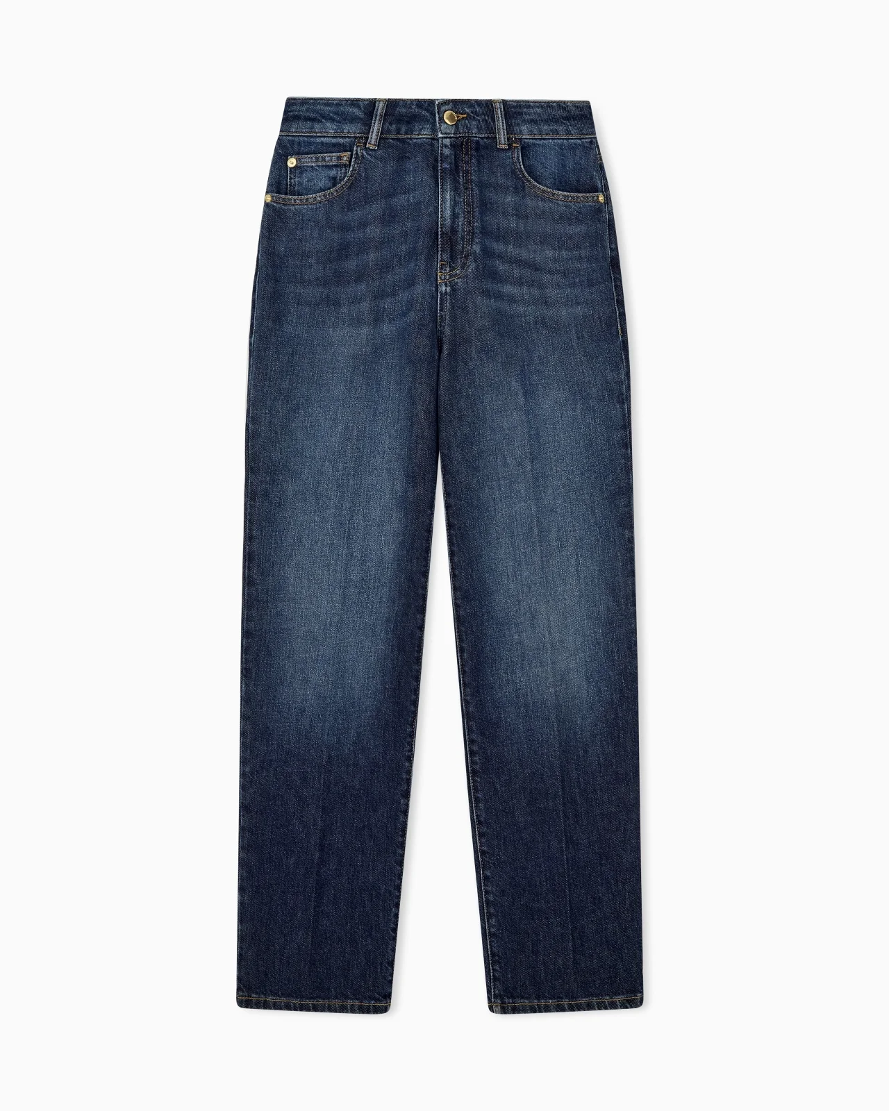 FIVE-POCKET RIGID DENIM JEANS WITH A VINTAGE LOOK - 1