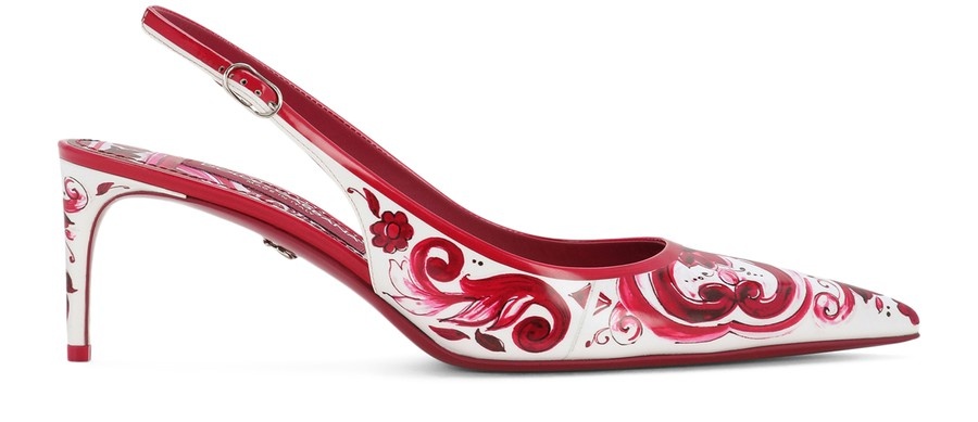 Printed Patent Leather Sling Back - 1