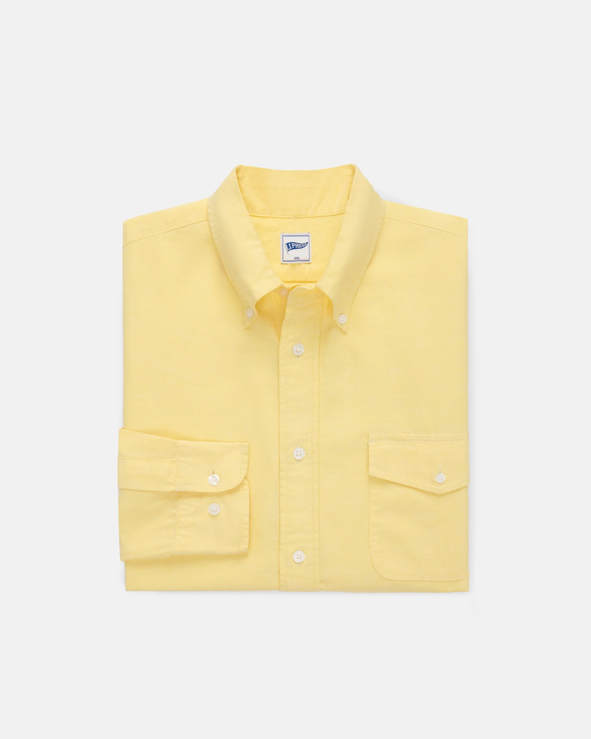 YELLOW ZEPHYR OXFORD SHIRT - TRIM FIT - 1