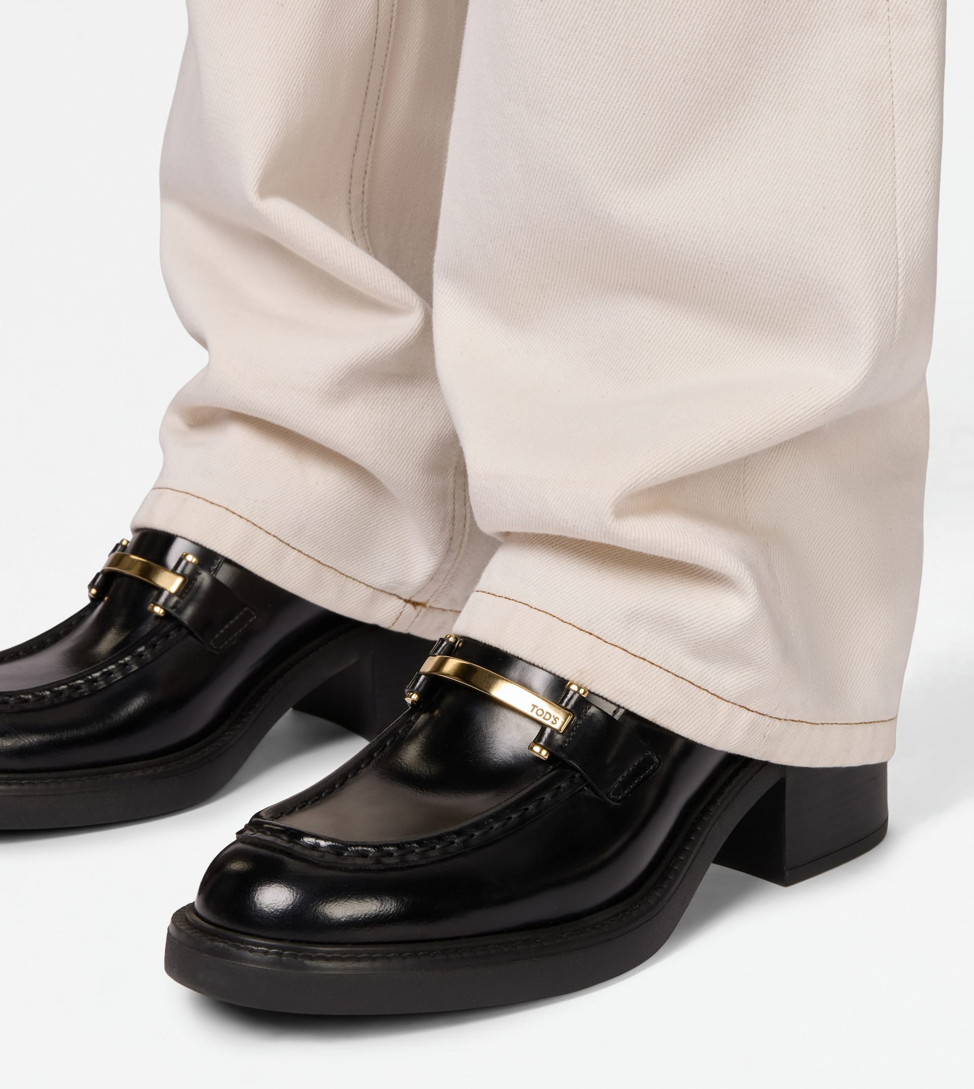 LOAFERS IN LEATHER - BLACK - 6