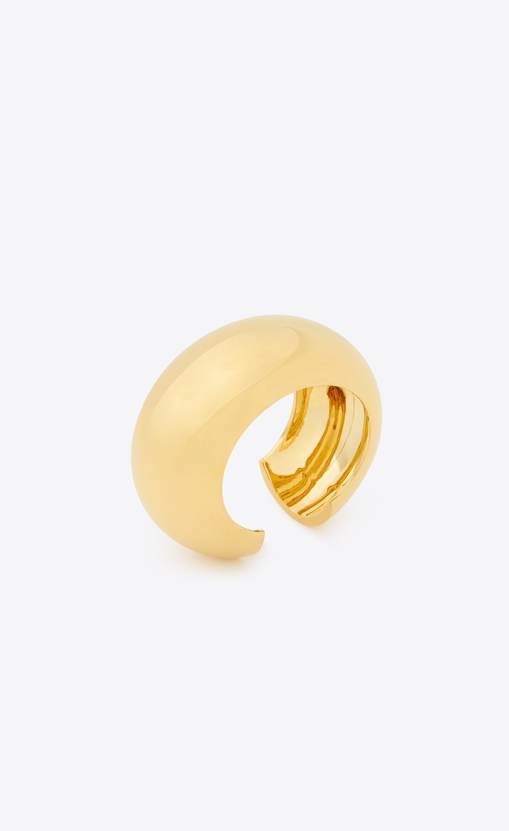 oversized dome scarf ring in metal - 1