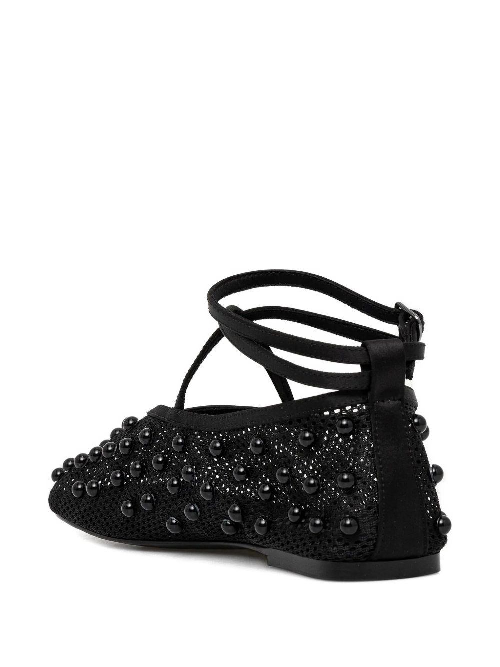 bead-embellished mesh ballet flats - 2