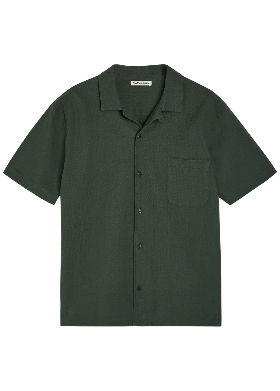 Ymc Malick Textured Stretch-cotton Shirt - 1