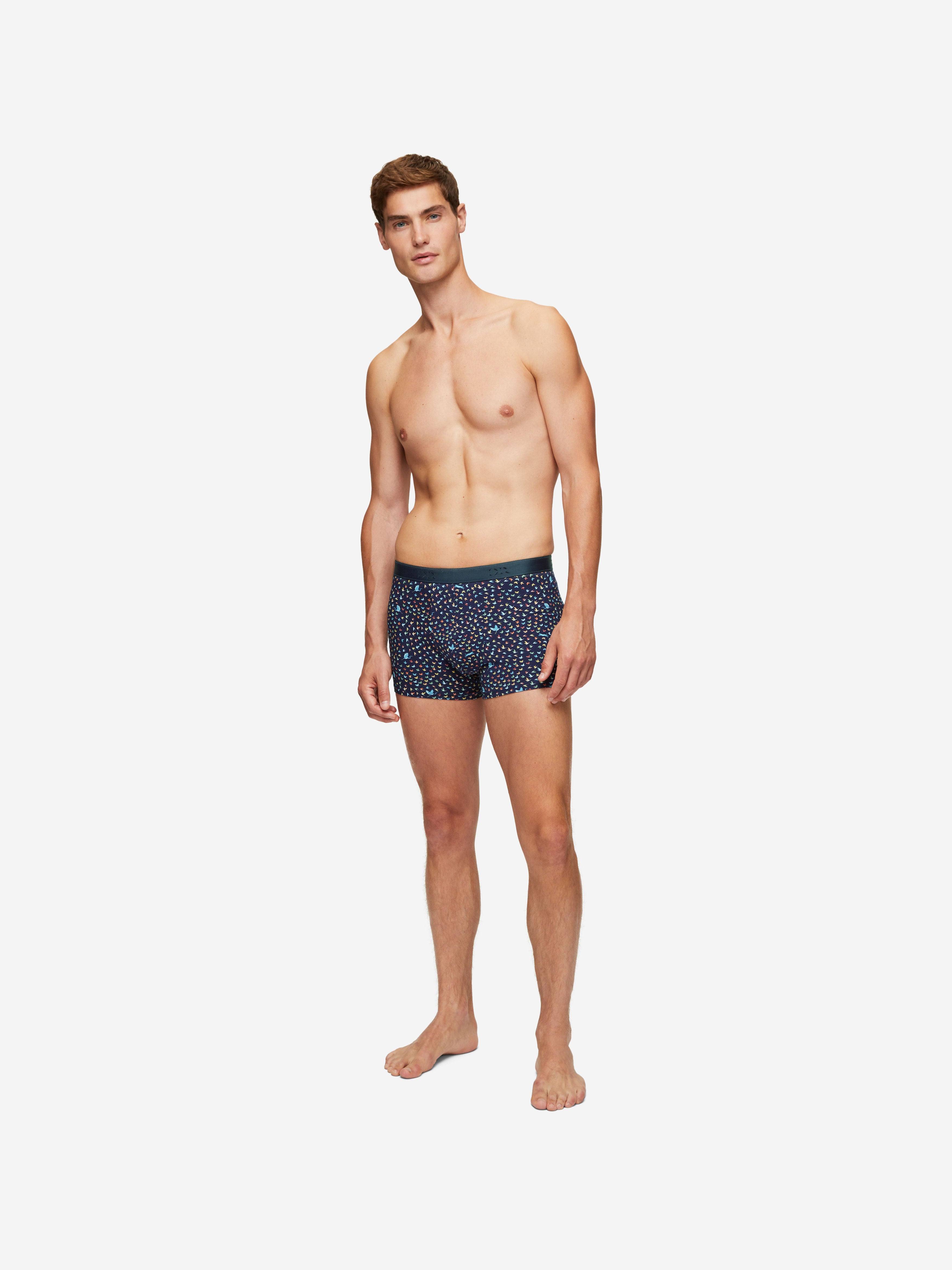 Men's Hipster Birds Pima Cotton Stretch Navy - 7