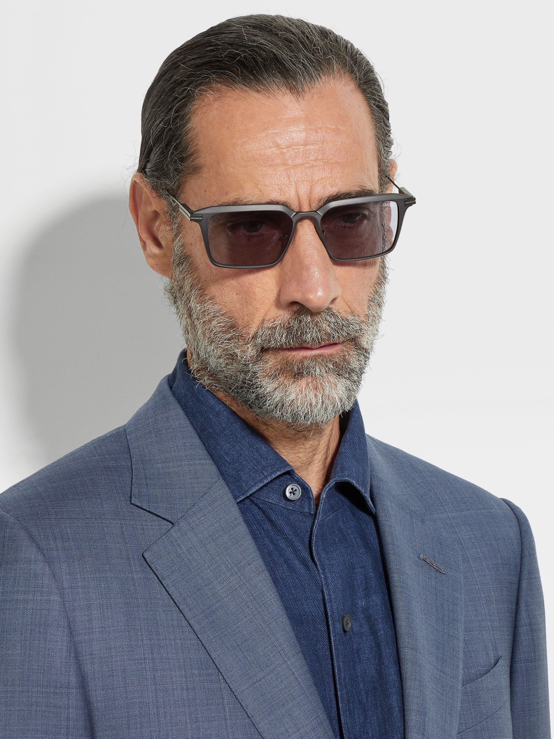 LIGHT GREY ALUMINUM AND METAL SUNGLASSES - 4