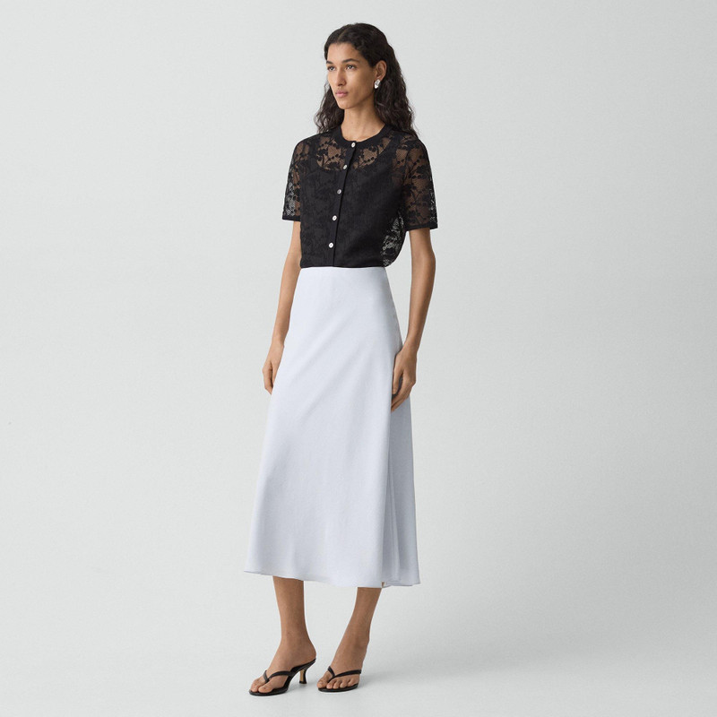 Fluid Pull-On Skirt in Washed Twill 2