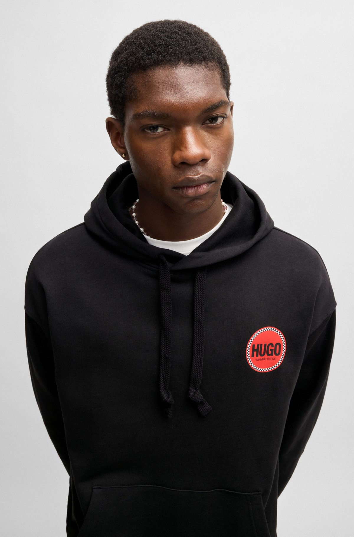 COTTON-TERRY RELAXED-FIT HOODIE WITH LOGO PRINTS - 3
