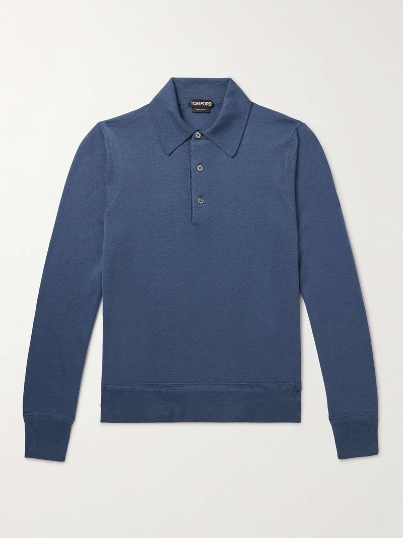 Slim-Fit Cashmere and Silk-Blend Polo Shirt - 1