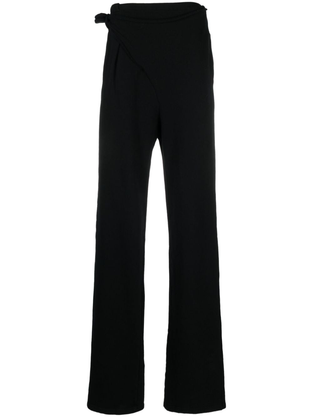 tie-detail organic cotton track pants - 1