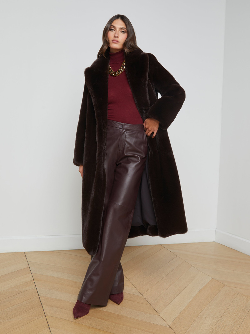 L'AGENCE Lizbeth Faux Fur Jacket outlook
