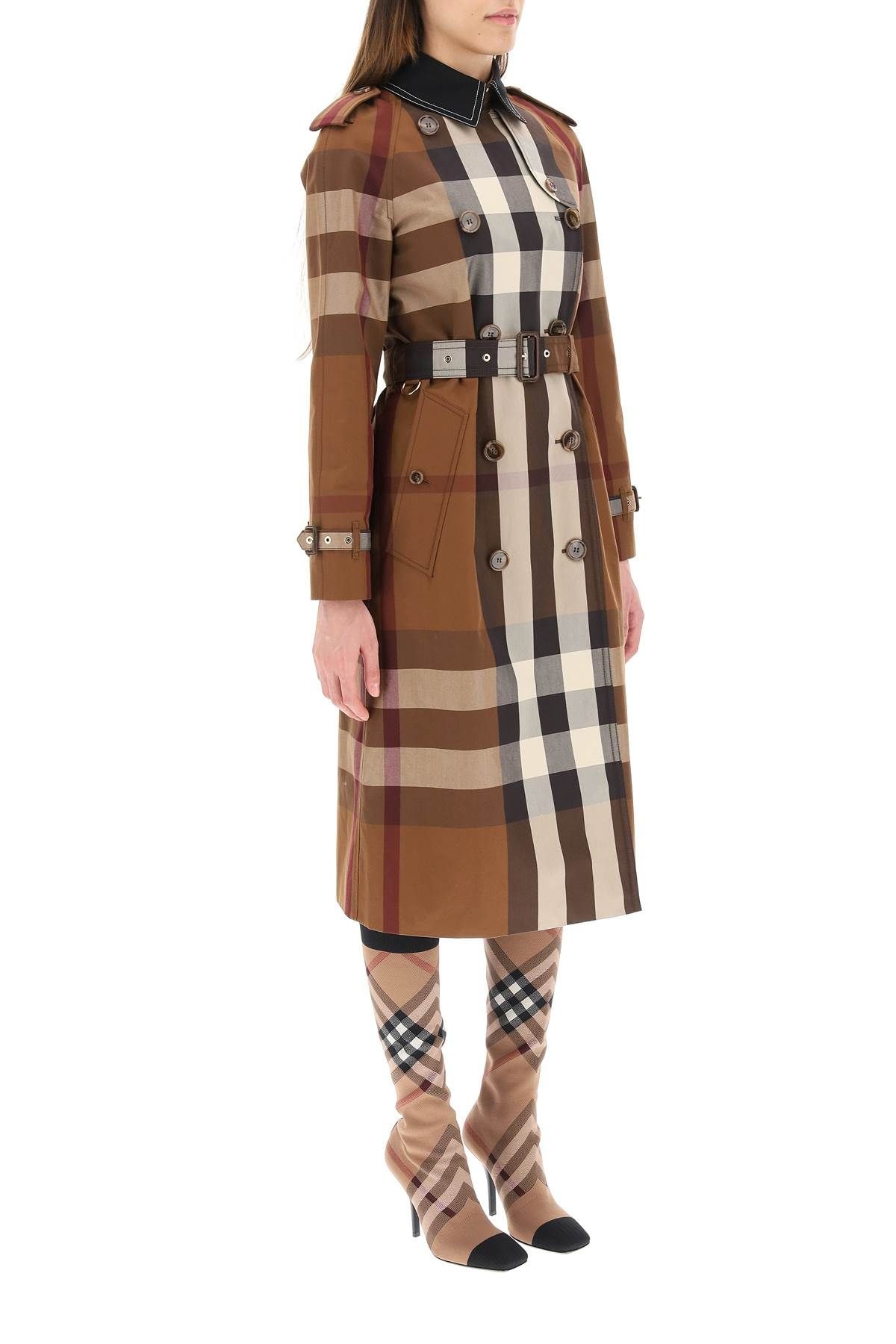 CHECK COTTON WATERLOO TRENCH COAT - 3