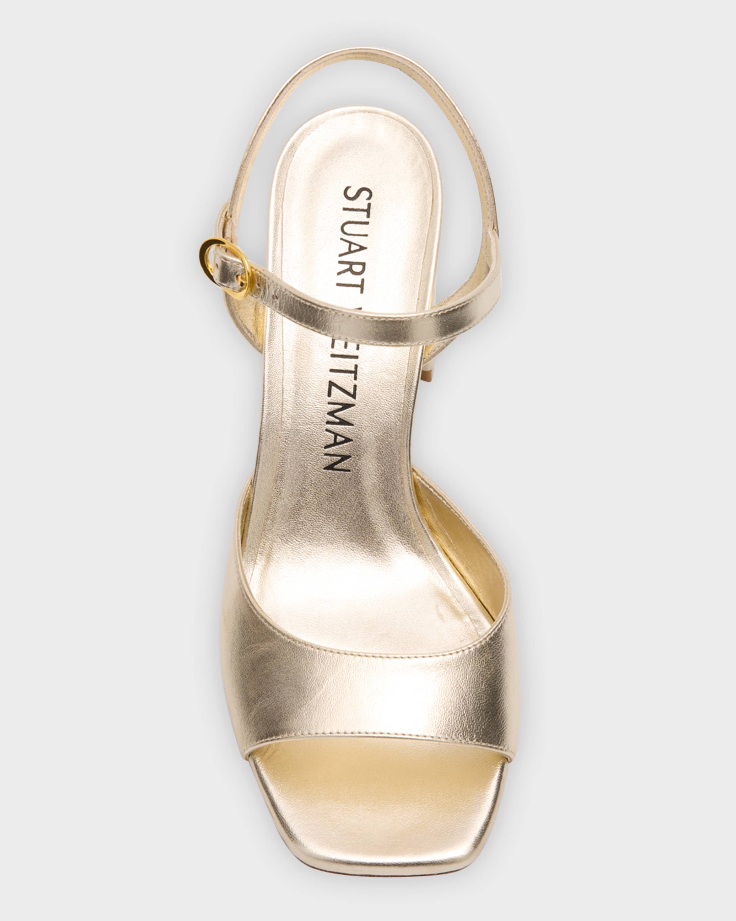 Tia Metallic Ankle-Strap Sandals - 6