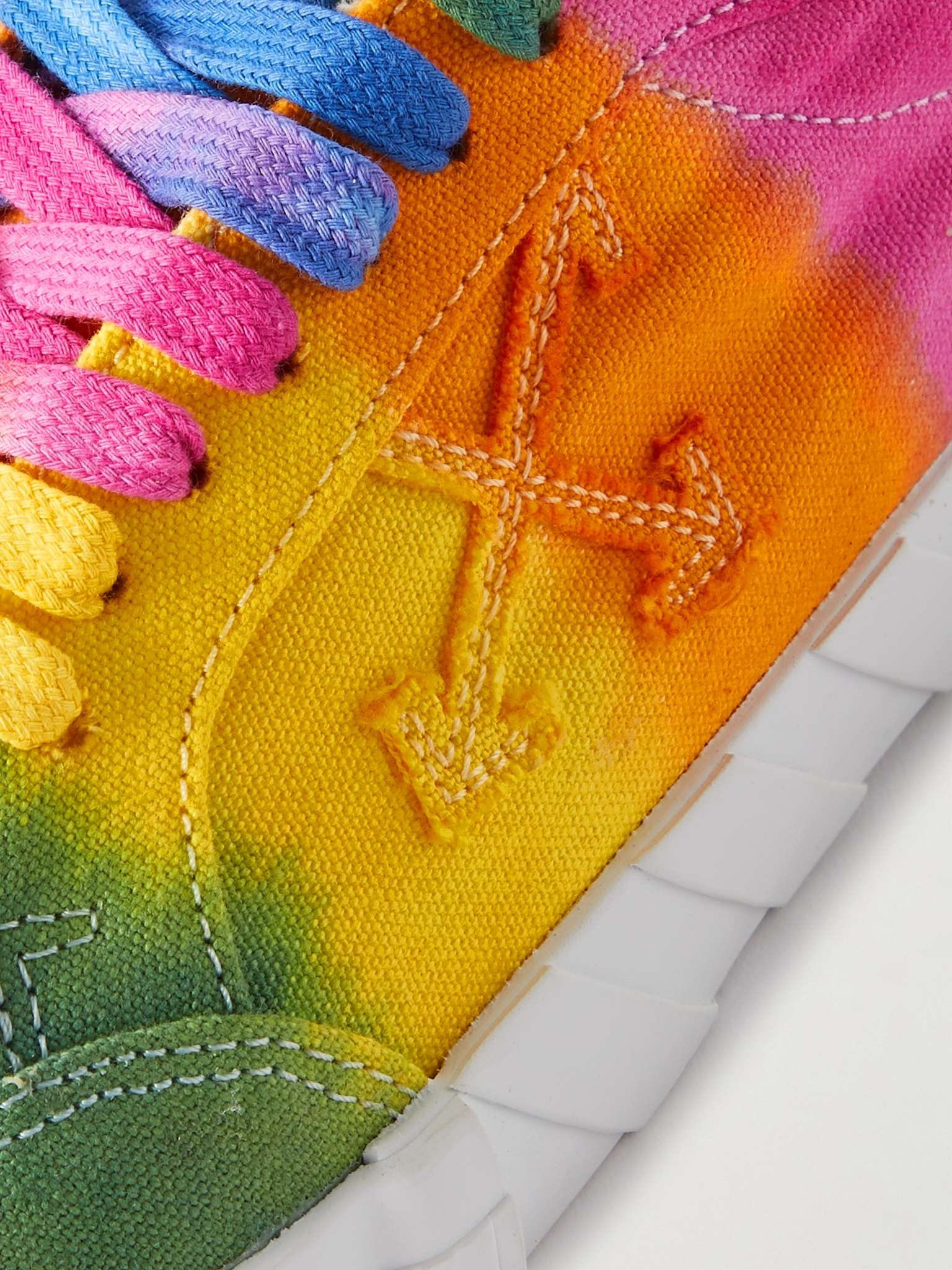 Low Vulcanized Tie-Dyed Canvas Sneakers - 6