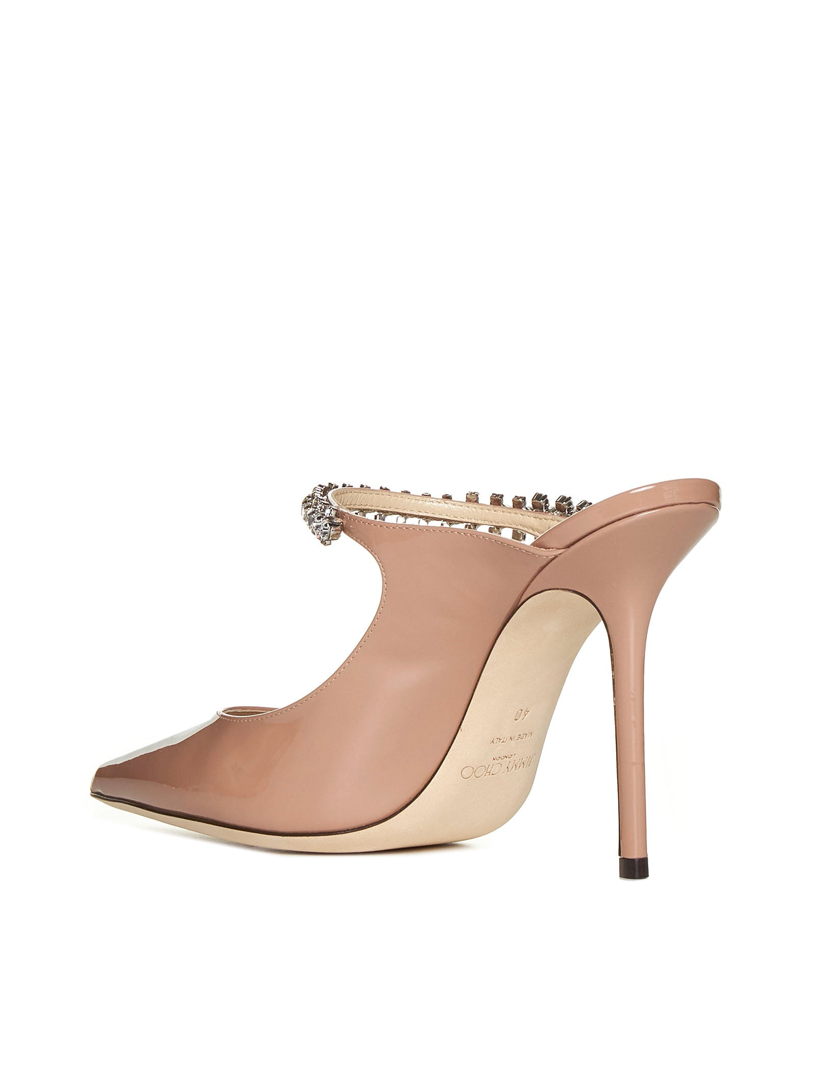 Bing crystal-embellished patent leather mules - 3