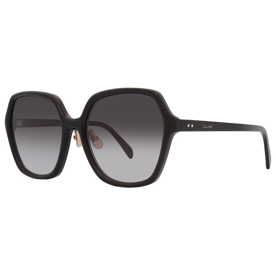 Celine Smoke Gradient Geometric Ladies Sunglasses CL40230F 01B 58 - 2