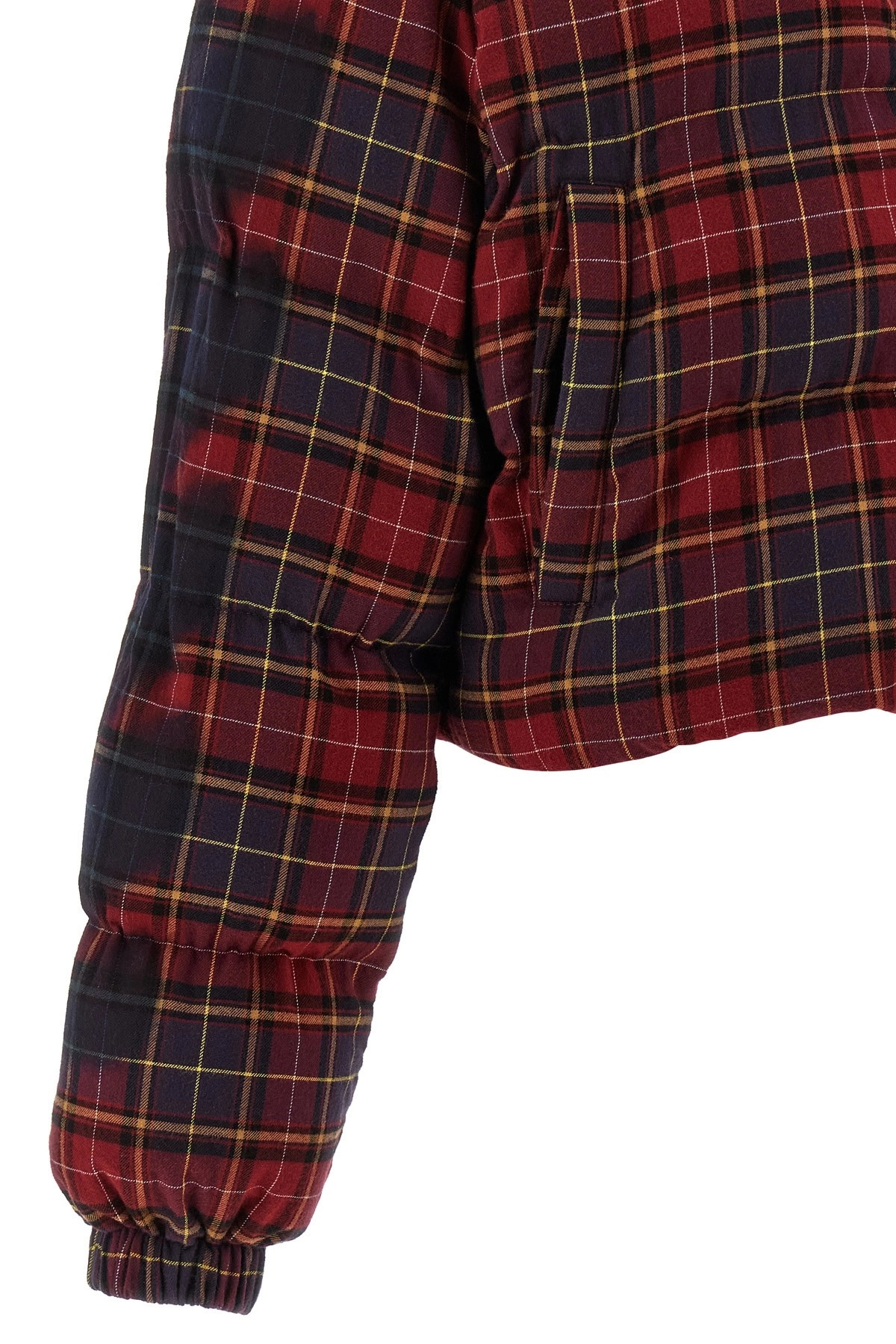 'Check Flan Arrow Spray' down jacket - 4