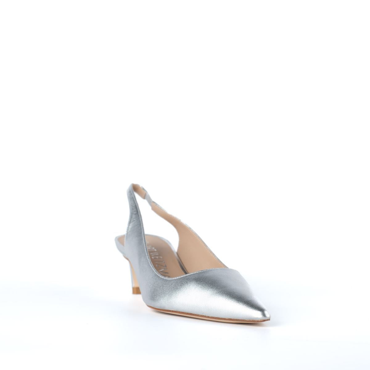 STUART WEITZMAN SILVER SLINGBACK - 2