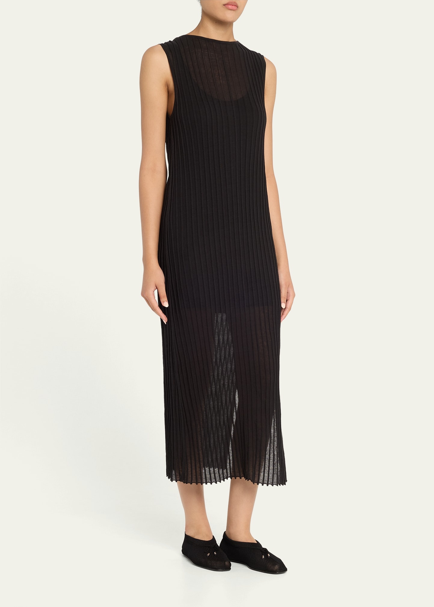 Ada Sleeveless Rib Knit Maxi Dress - 4