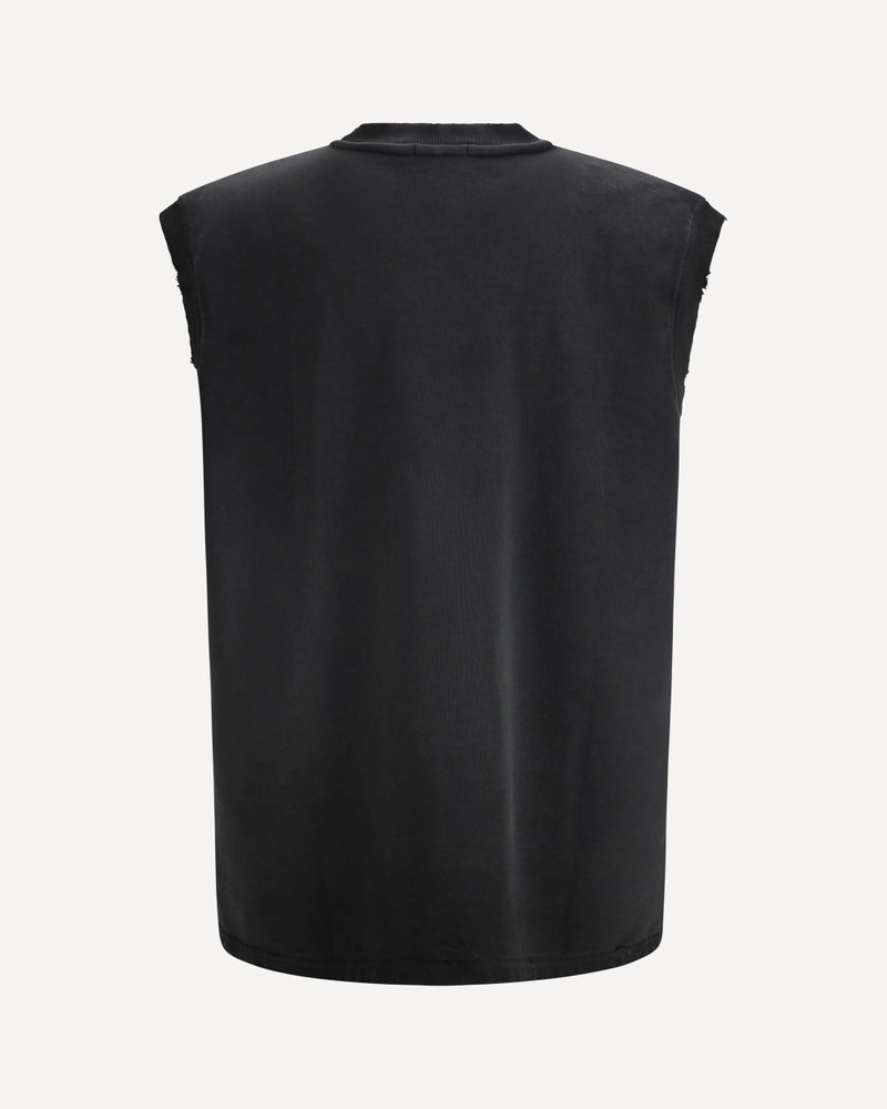 GCDS History sleeveless Sweatshirt in cotton with all-over “History” print outlook