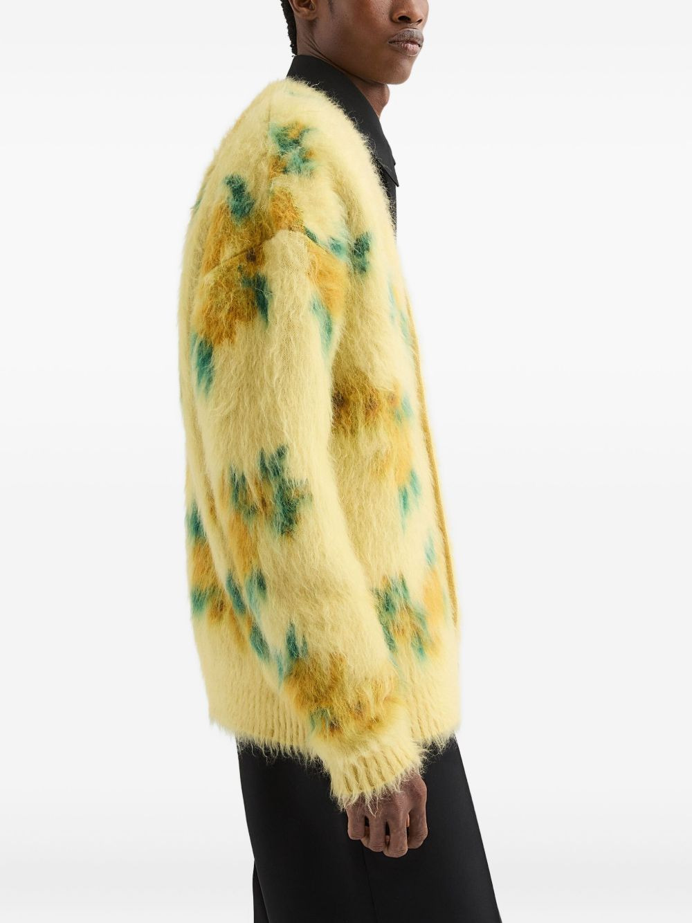 brushed-effect cardigan - 3