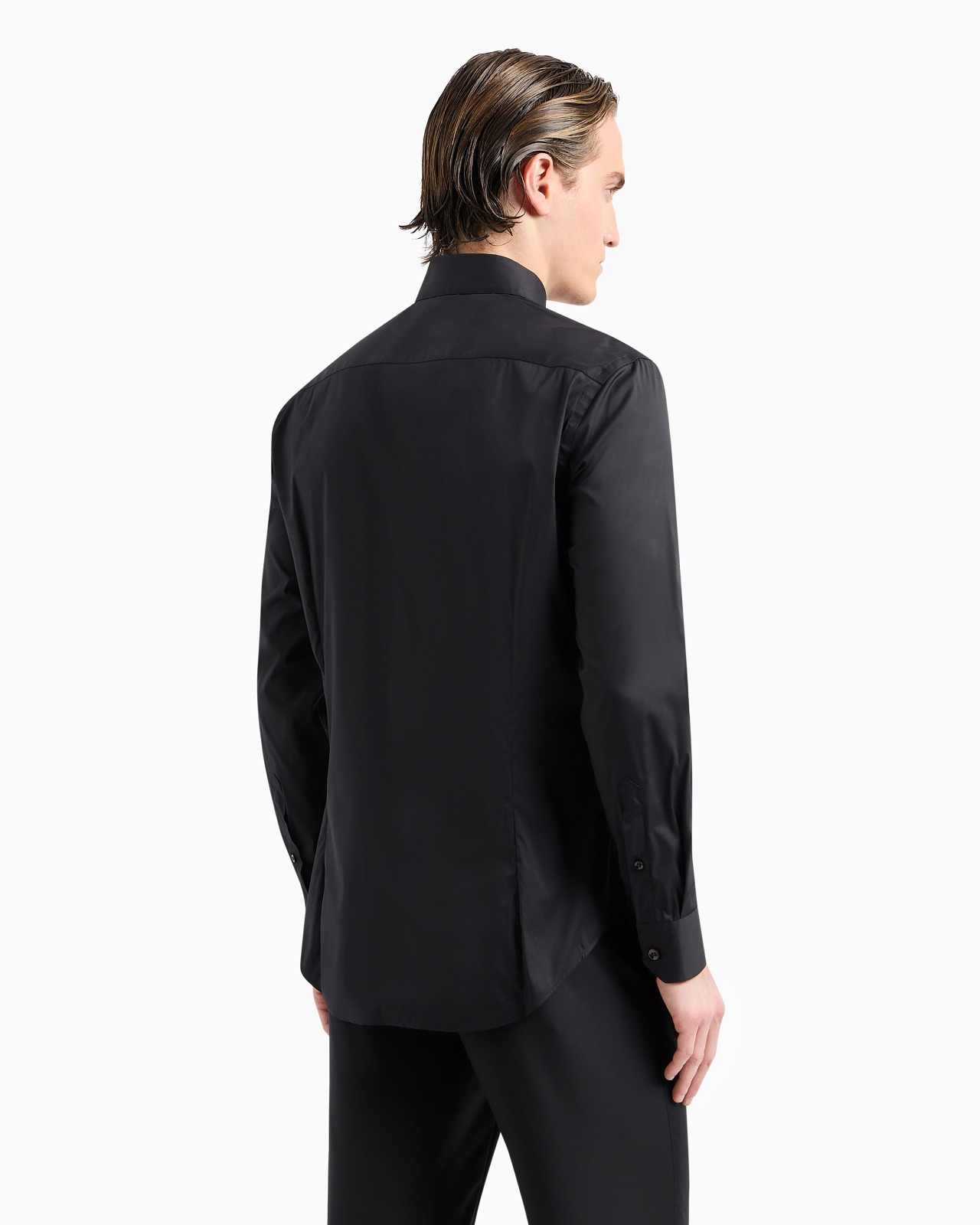 Plain-knit stretch cotton shirt - 3