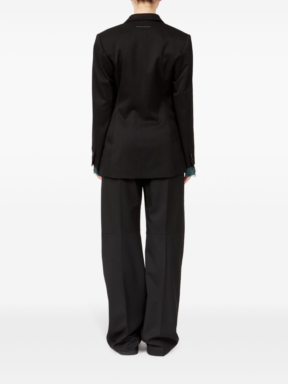 logo-patch twill blazer - 4